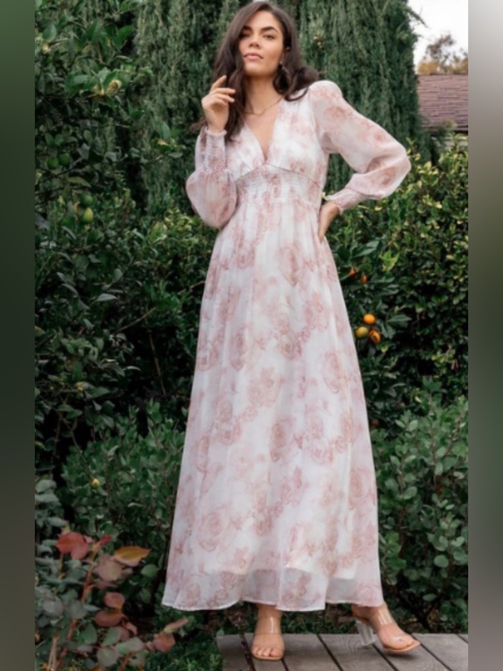 Baltic Born Olivia maxi dress. Pink floral. Size 1X